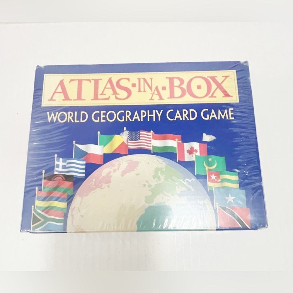 1995 New sealed Vintage Atlas In A Box World Geography Card Game